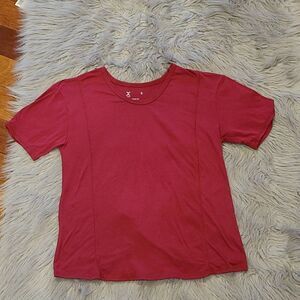 Xersion womens‎ red quick dri tshirt with gathered back size small